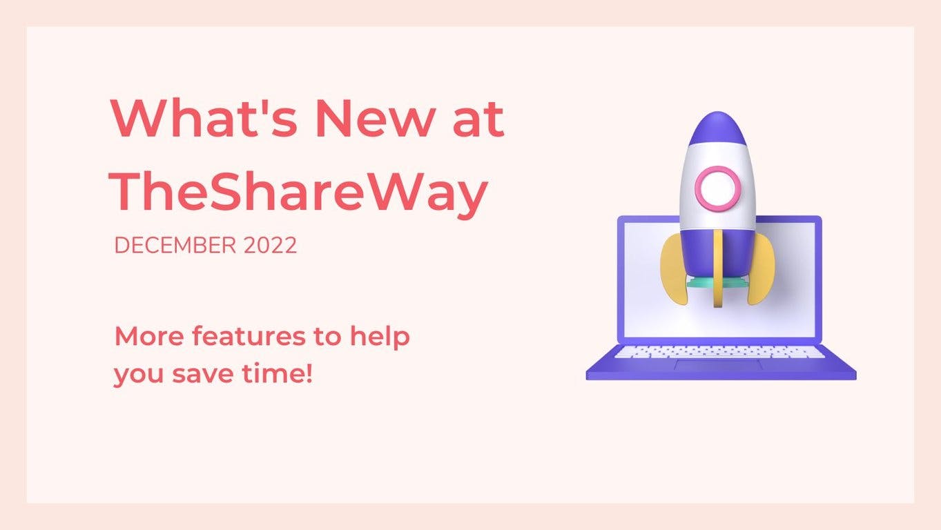 Image for What’s new at TheShareWay: December 2022